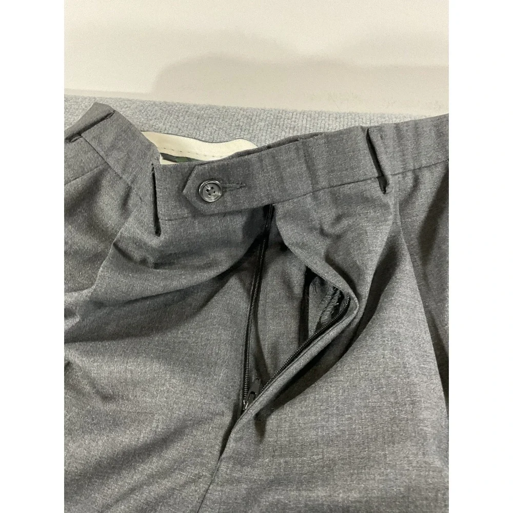 Lauren Ralph Lauren Wool Dress Pants 38x32 Gray Pleated Mens 100% Wool Classic F